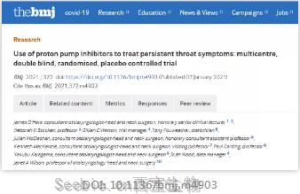 咽喉不適？BMJ發文：這類藥物可能無益于<font color='red'>治療持續性咽喉癥狀</font>