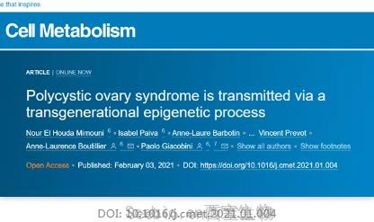 有希望！Cell子刊：科學(xué)家揭示多囊卵巢綜合征傳播基礎(chǔ)
